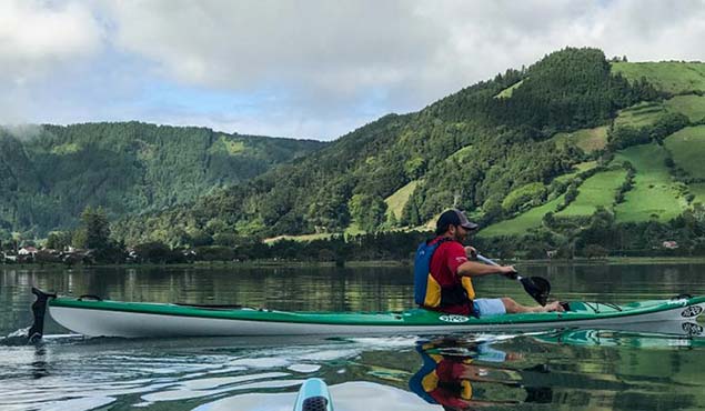 Crater lake kayaking azores